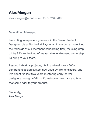 Cover Letter